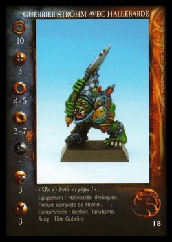 Carte Guerrier ströhm avec hallebarde