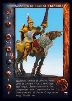 Carte Musicien du Lion sur Destrier