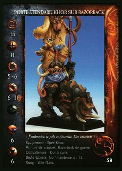 Carte porte-étendard Khor sur razorback