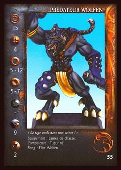 Carte Prédateur Wolfen 1 ( double lame )
